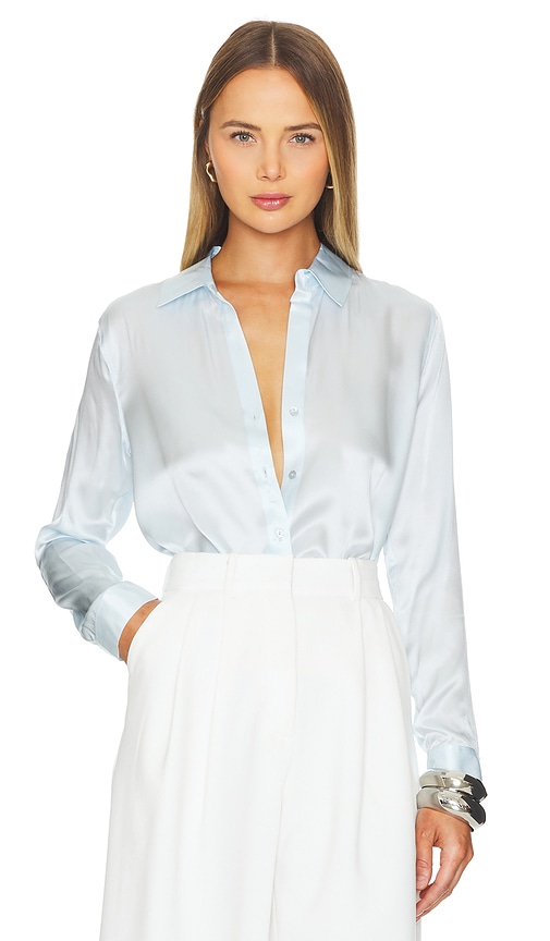 L Agence Tyler Blouse In Ice Water