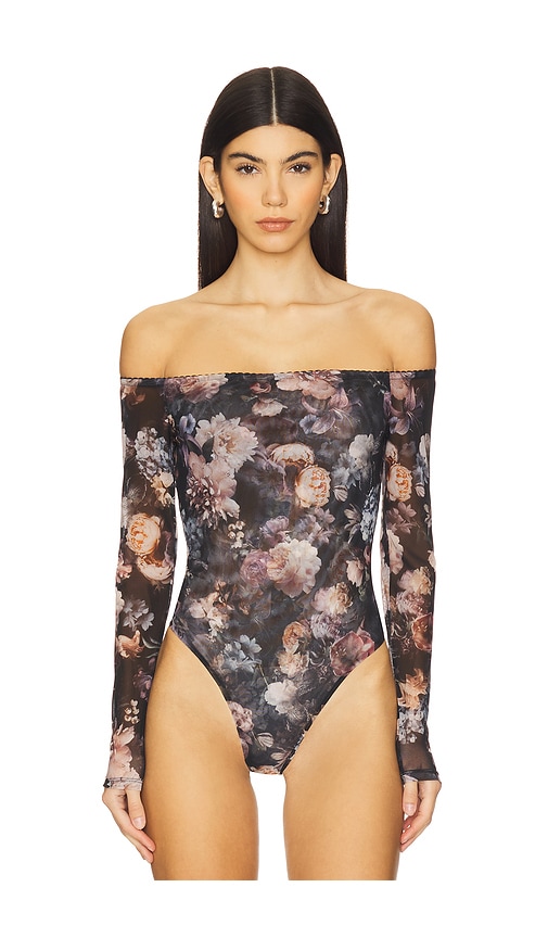 L AGENCE PEONIE OFF SHOULDER BODYSUIT 