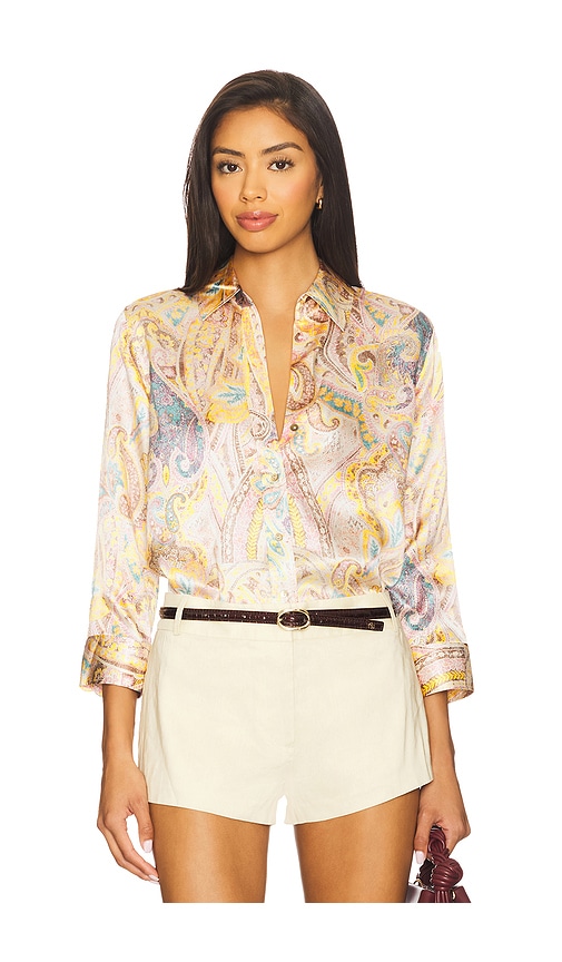 Dani Blouse in Yellow. - size XXS (also in L, M, S, XL, XS)