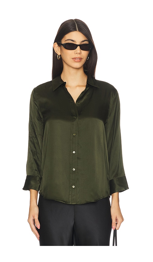 L'agence Dani 3/4 Sleeve Blouse In Green