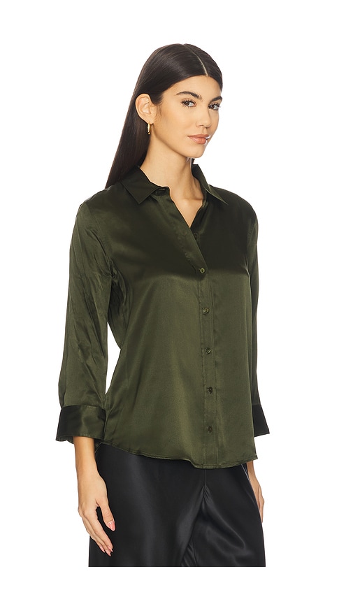 L'agence Dani 3/4 Sleeve Blouse In Green
