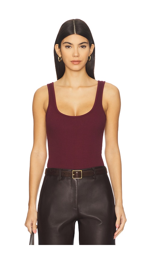 L'AGENCE Nica Scoop Neck Tank Bodysuit