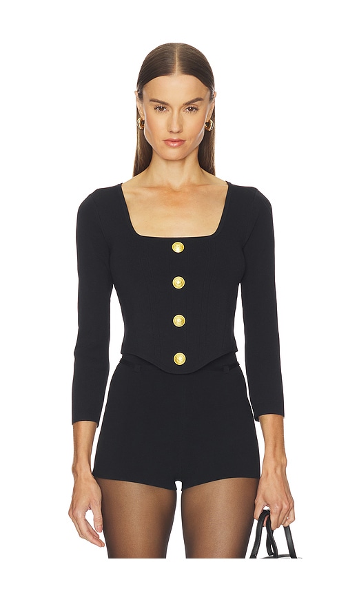 L'AGENCE Sasha 3/4 Knit Corset Top