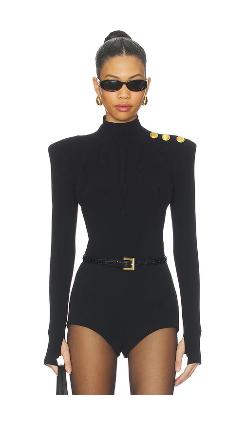 L'AGENCE Jennis Mockneck Knit Bodysuit