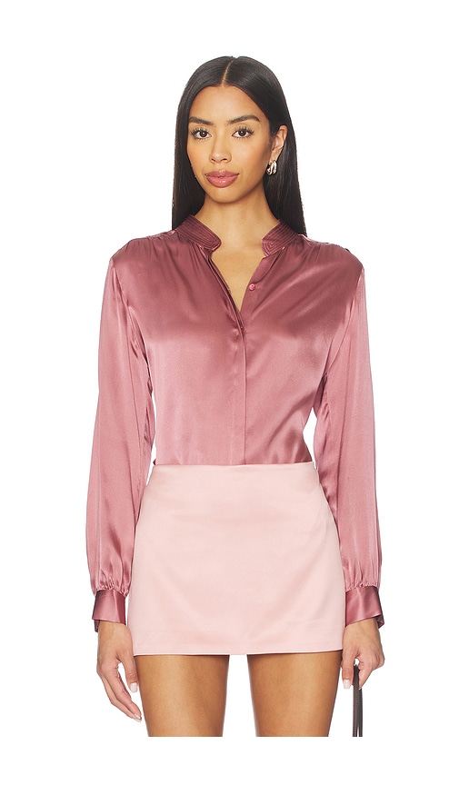 L'AGENCE Bianca Band Collar Blouse