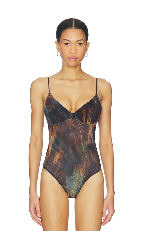 L'agence Elowen Underwire Bodysuit In Multi