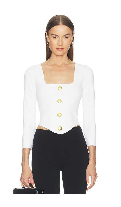 L'AGENCE Sasha 3/4 Knit Corset Top