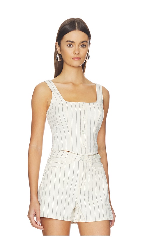 L'agence Saga Button Front Tank In Multi
