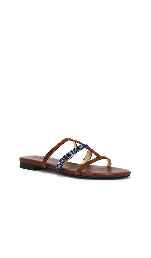 Shop L Agence Hennie Sandal In Cognac Suede