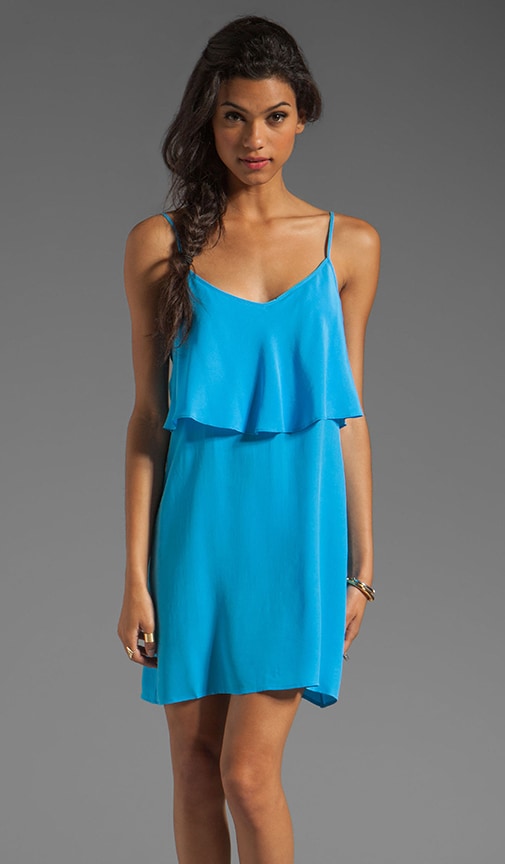 Silk Ruffle Tank Dress