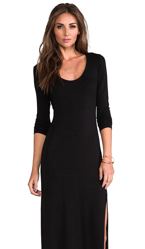 Deep Neck Maxi w/ Side Slits