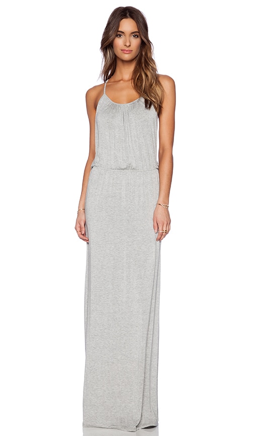 Draped T-Back Maxi Dress