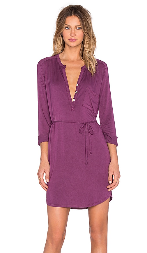 Henley 3/4 Sleeve Dress