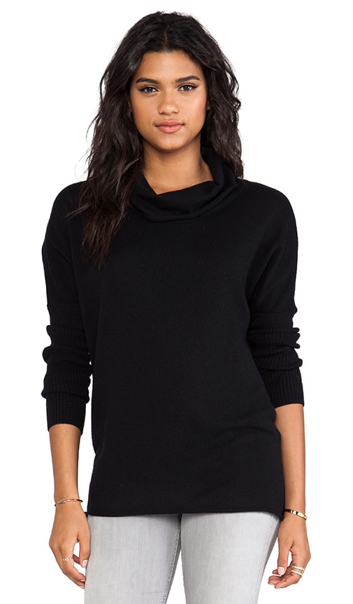Drop Shoulder Cowl Neck Top