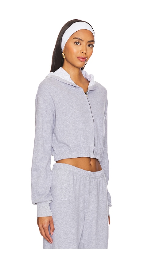  La Made Bauchfreies Kapuzensweatshirt Zip Up In Grey. Größe Xs. Also In S. 