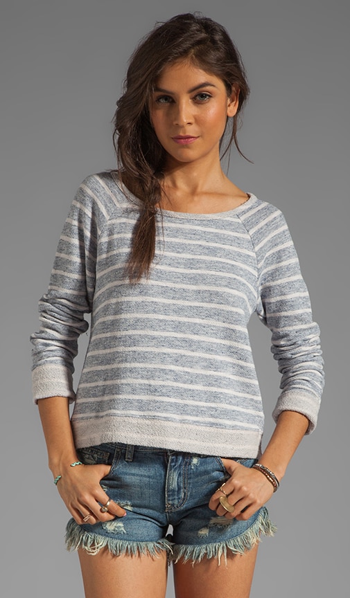 French Terry Stripe Raglan Pullover