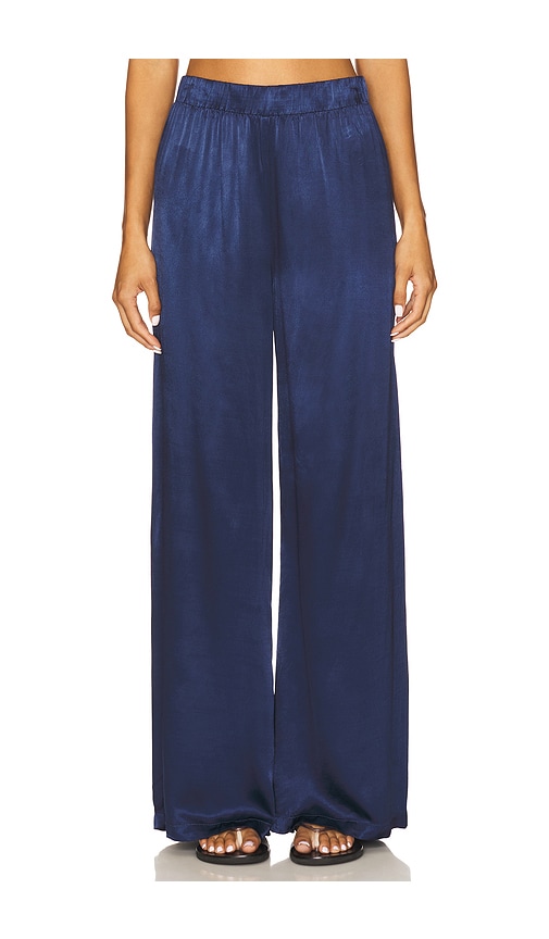 Lamade Call Chill Silky Wide Leg Long Pant In Blue