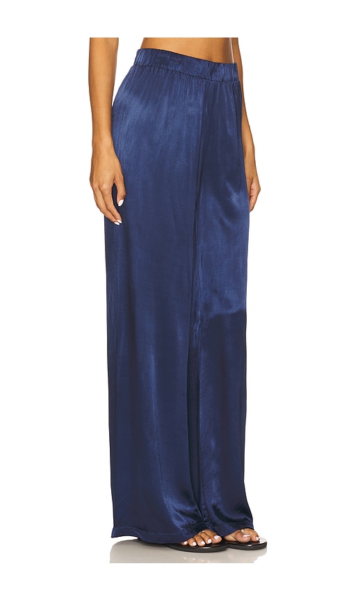 Lamade Call Chill Silky Wide Leg Long Pant In Blue