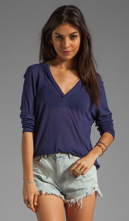 Long Sleeve Mandarin Collar Blouse