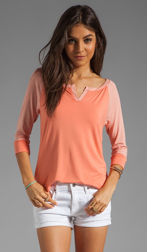 Colorblock 3/4 Sleeve Pullover