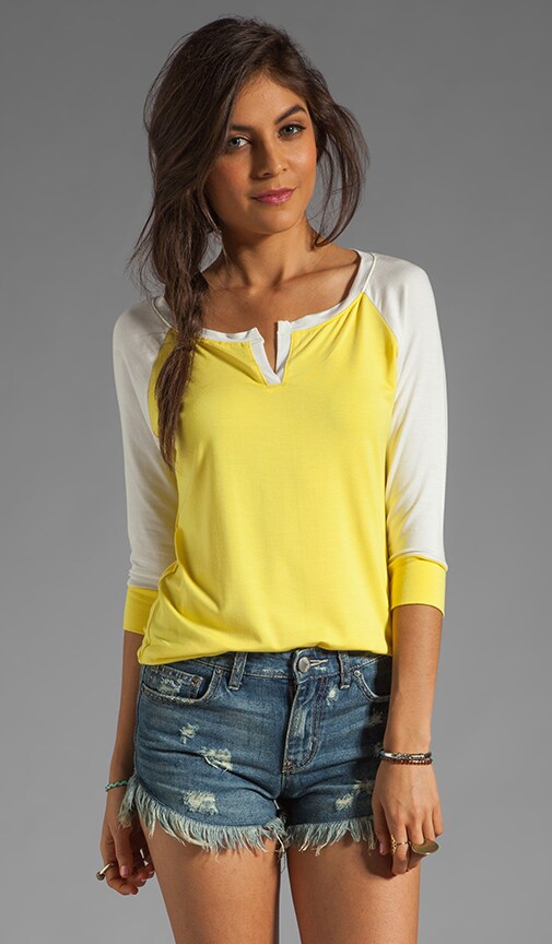 Colorblock 3/4 Sleeve Pullover