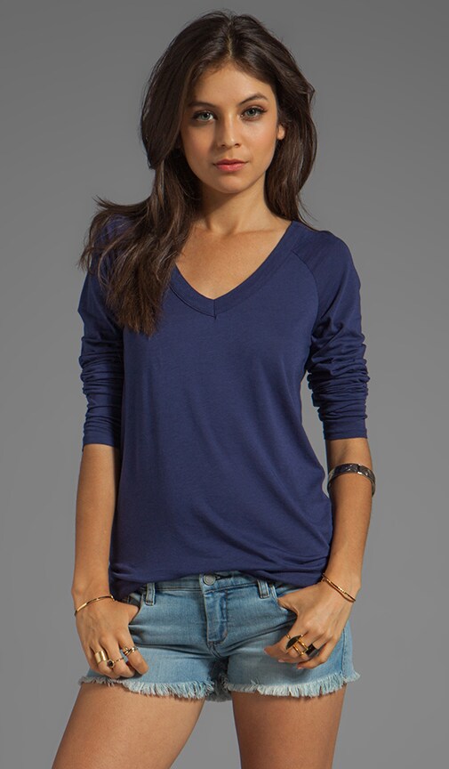 Long Sleeve Double V Neck Tunic