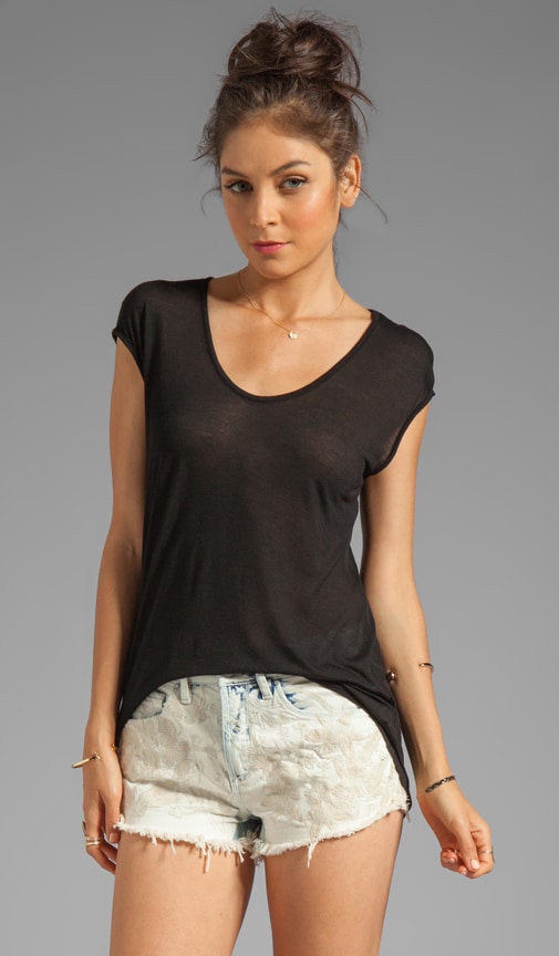 Viscose Jersey Scoop Neck Tee