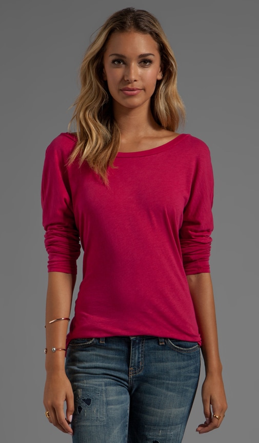 Long Sleeve Open Back Tee