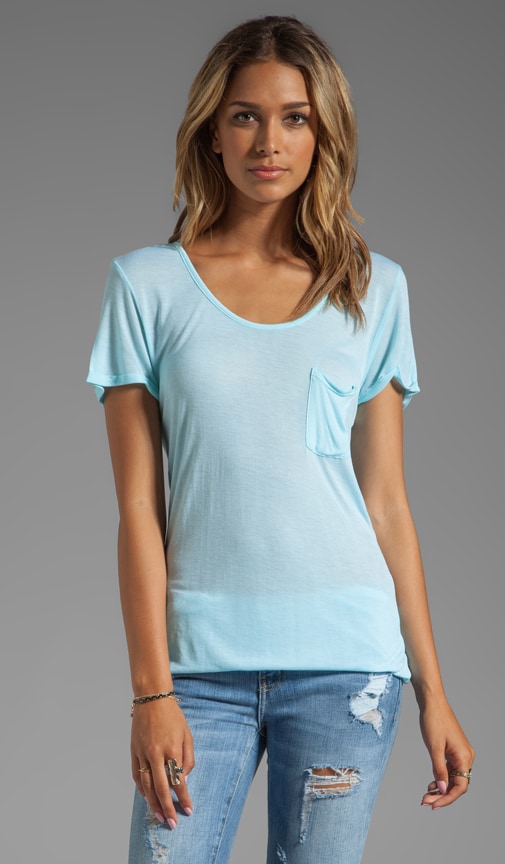 Rolled-Up Open Neck Tee