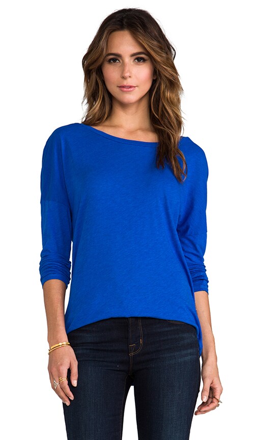 Slub Jersey Long Sleeve Open Back Tee