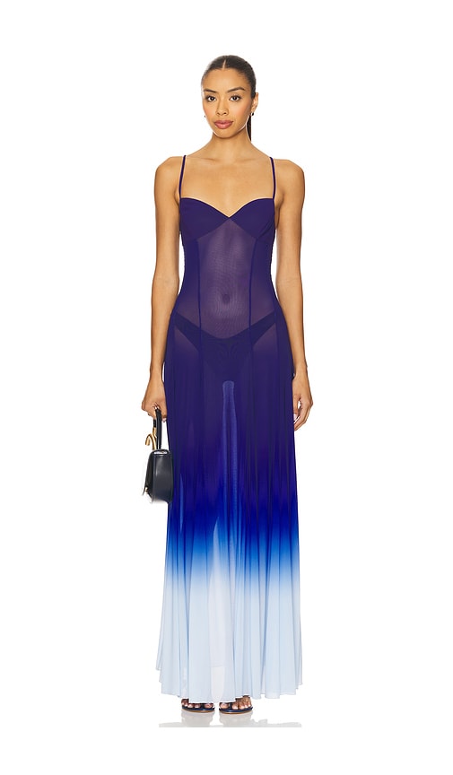Timeless Ombre Sea Dress in Blue. - size XL (also in L, M, S, XS)