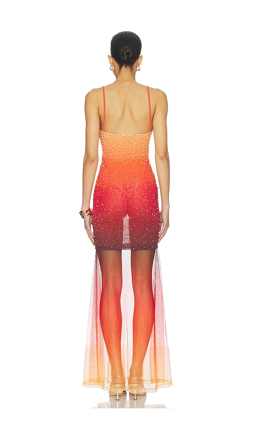  Leslie Amon Kleid Sunset In Orange,red. Größe S. Also In Xs, M, L, Xl. 