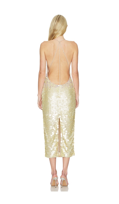  Leslie Amon Kleid Lea In Metallic Neutral. Größe S. Also In M, L, Xl. 
