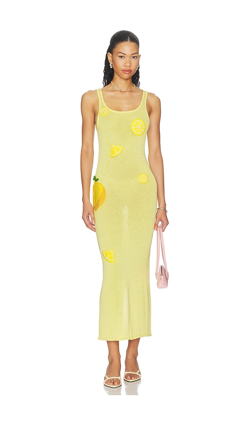 Leslie Amon Citron Tank Knit Maxi Dress