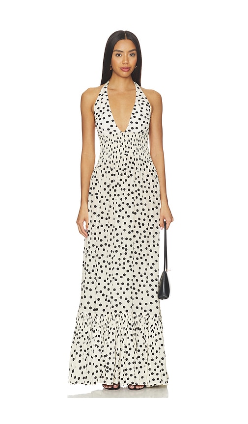 Leslie Amon Ari Halter Maxi Dress