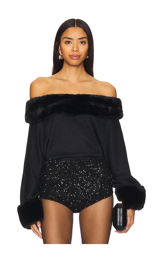 Shop Leslie Amon Sade Top In Black