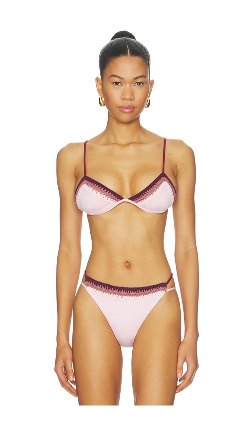 Leslie Amon Garis Trim Bikini Top