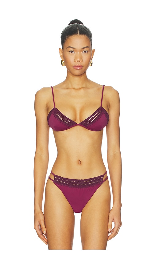 Leslie Amon Garis Trim Bikini Top