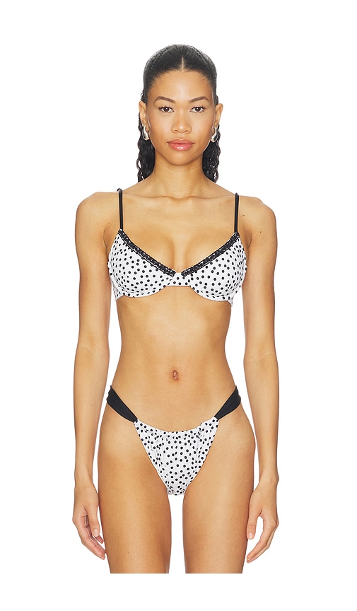 Leslie Amon Maya Bikini Top In Black