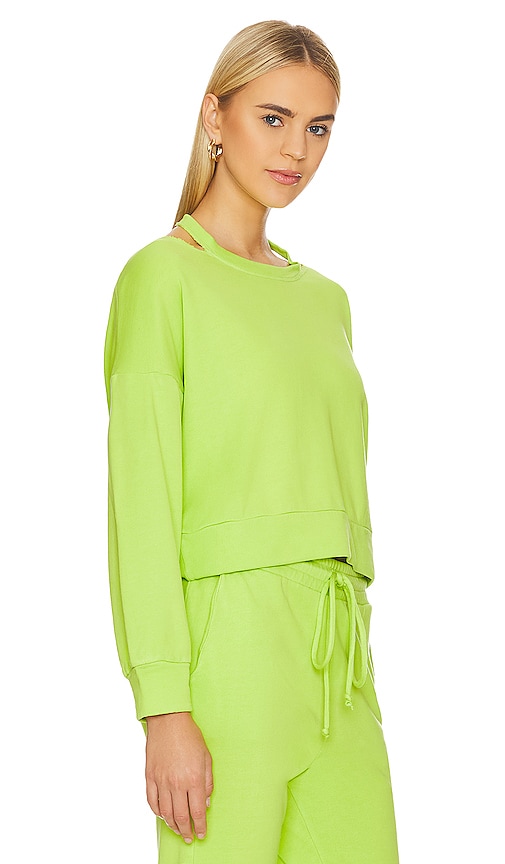 Shop Lanston Open Neck Pullover In Cyber