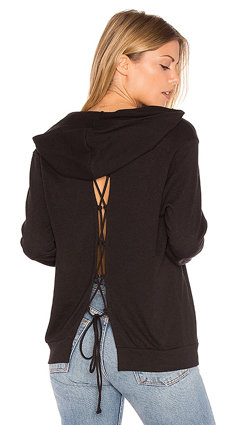 Lace-Up Back Hoodie