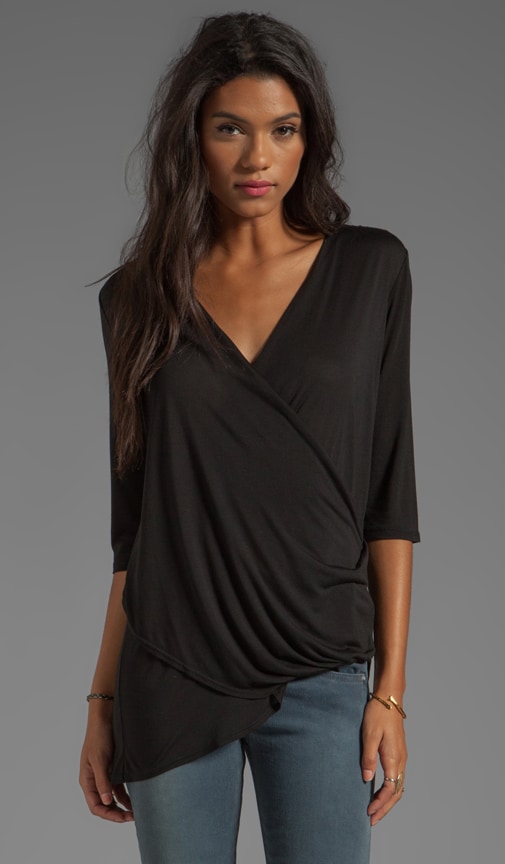 Asymmetrical Surplice Top