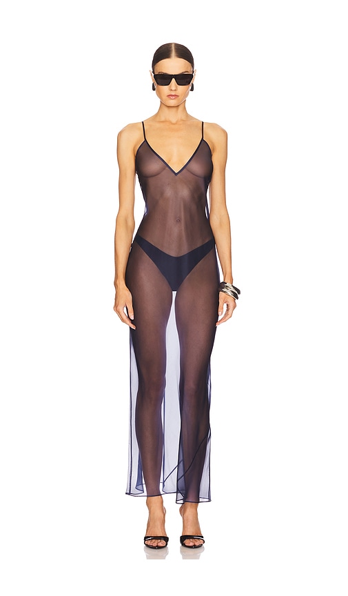 Chemise Gown in Navy. - size XS (also in L, M, S)