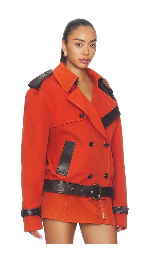 LaQuan Smith Double Breasted Cropped Coat | Thumbnail 2