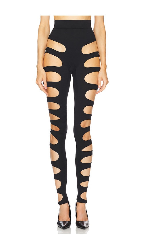 LaQuan Smith Cut Out Legging in Black