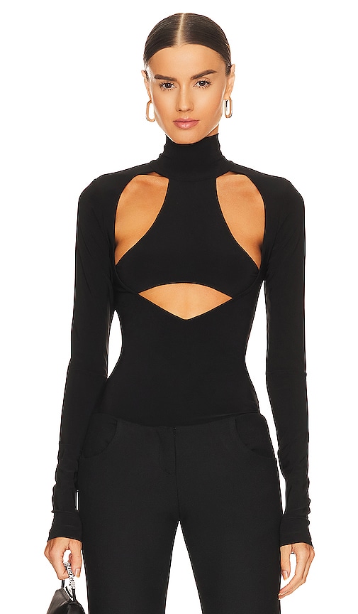 LAQUAN SMITH TURTLENECK WITH CUTOUT DETAIL