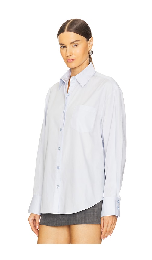 Shop Laquan Smith Oversized Button Down Shirt In Blue