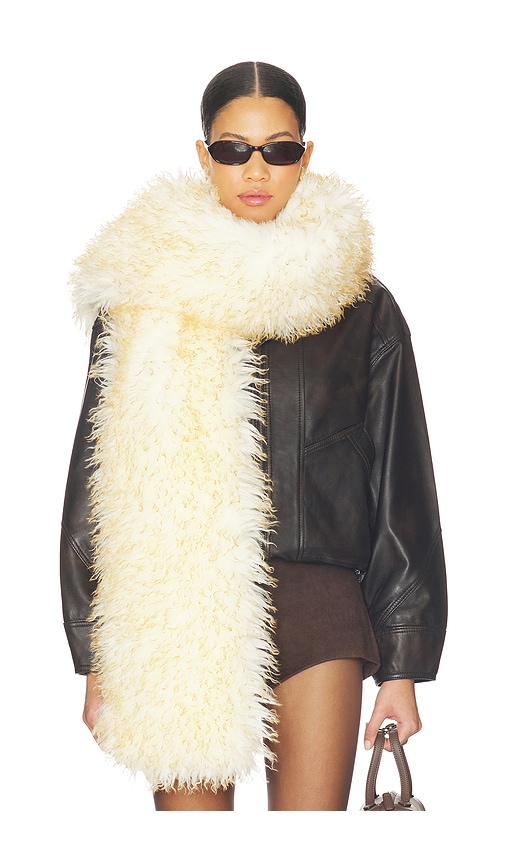 Lamarque Haris Faux Fur Scarf In White