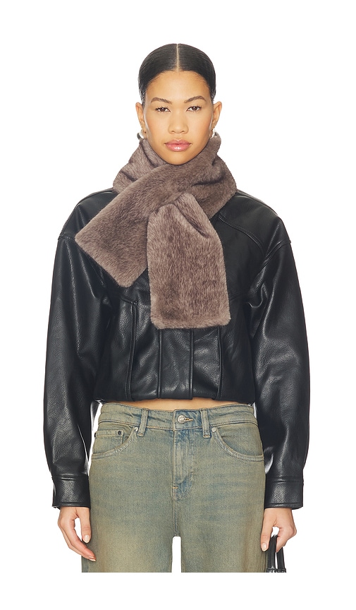 Lamarque Muse Faux Fur Scarf In Gray