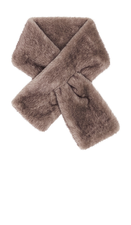 Lamarque Muse Faux Fur Scarf In Gray